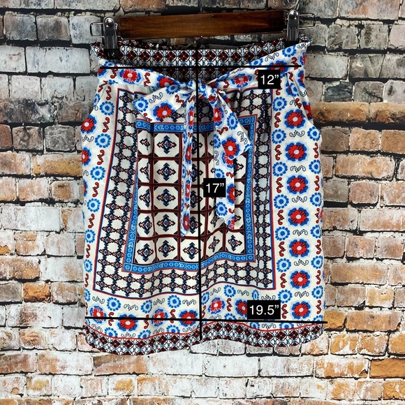 Miami Boho Mini Skirt with Tie & Pockets - Picture 7 of 7